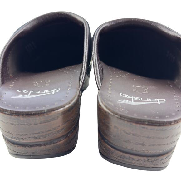 Dansko Saundra Black Embossed Leather Comfort Slip On Mules Women's 40/9.5-10 - Picture 4 of 9